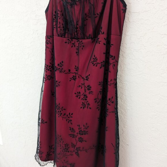 Vintage 90's I.N. Sheer Mini Party Dress Size L Made in USA - Picture 3 of 9